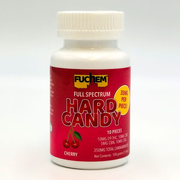 Fuchem Full Spectrum D9 THC CBD CBN CBG Hard Candy Cherry