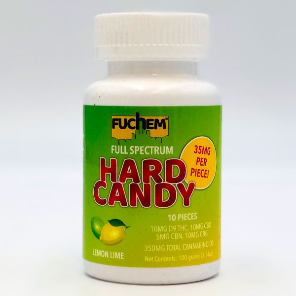 Fuchem Full Spectrum D9 THC CBD CBN CBG Hard Candy Lemon Lime