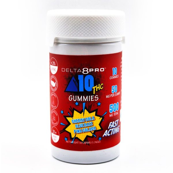 Delta 8 Pro D10 THC Gummies Front