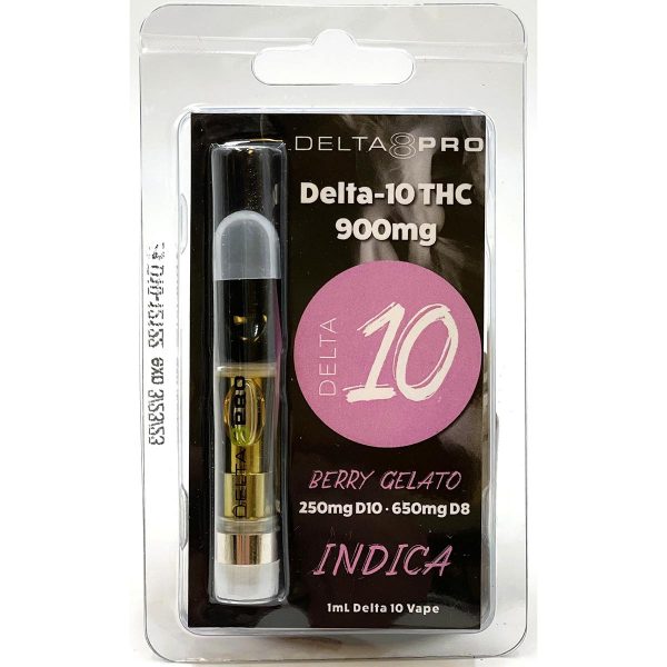 Delta 8 Pro Delta 10 1ml Vape Cartridge Indica Berry Gelato